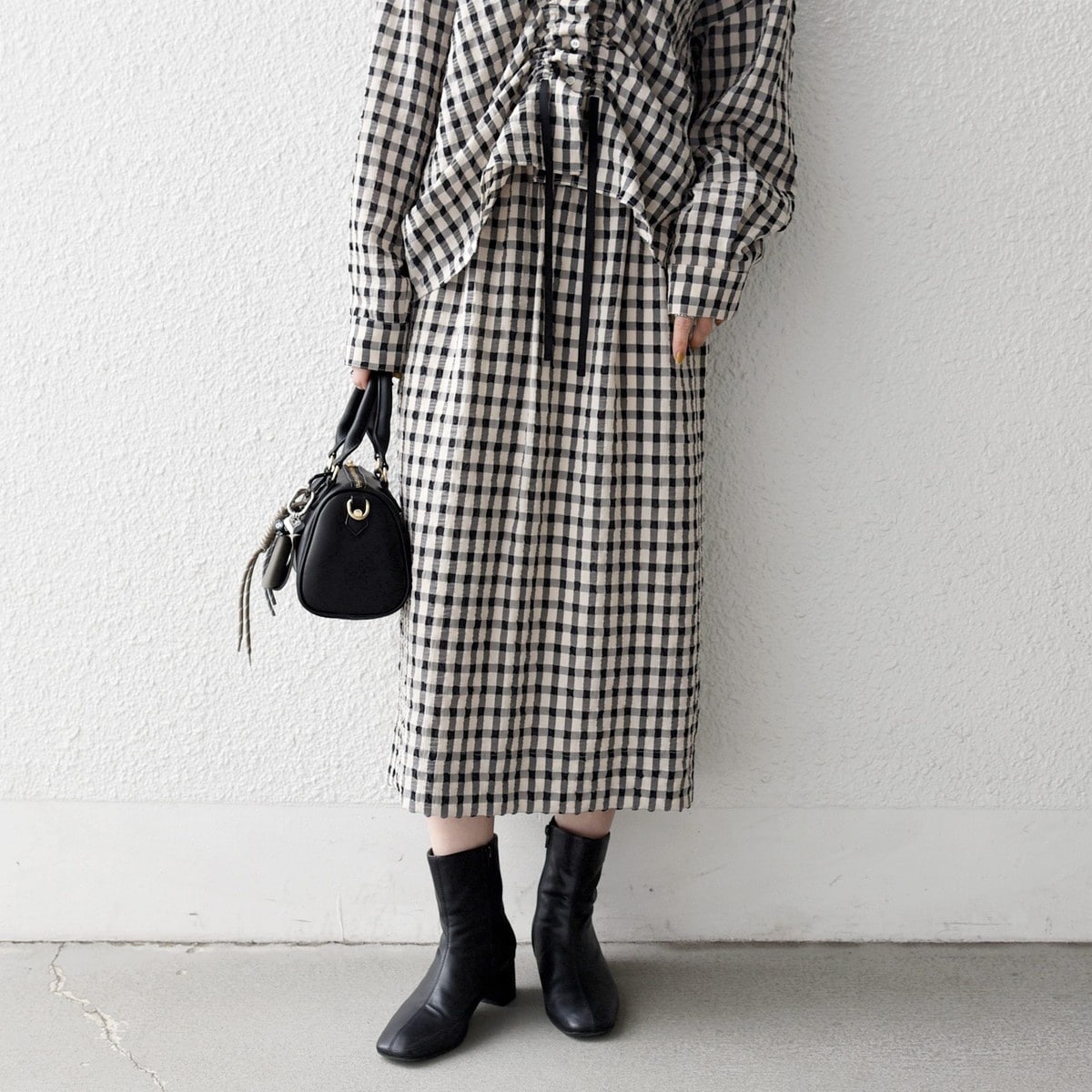 ウール混 チェック タイト スカート（セットアップ対応） | シップス