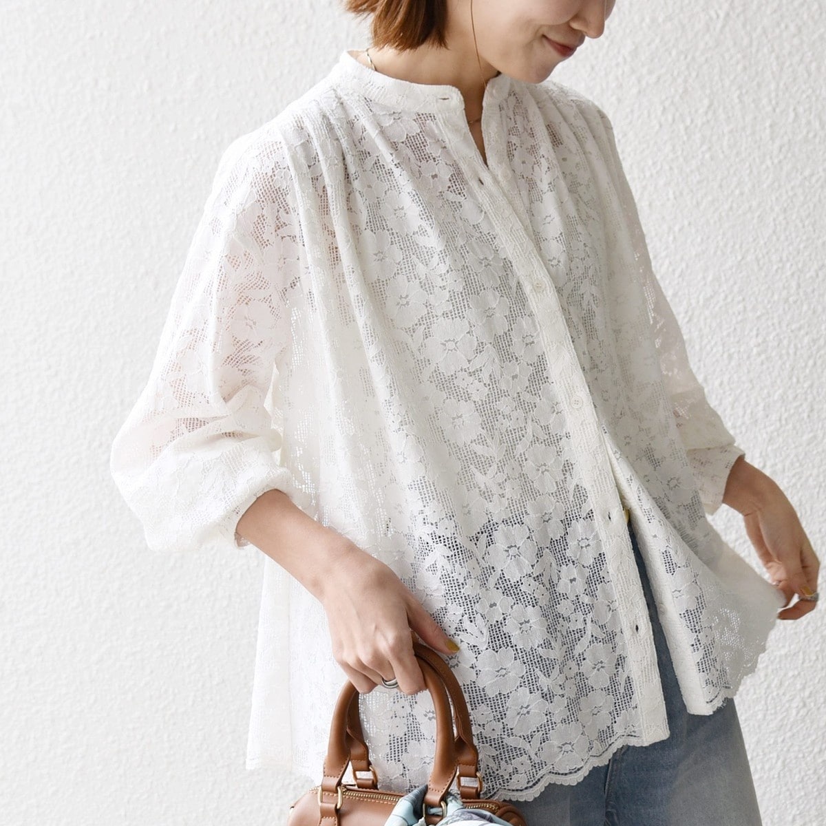 SHIPS any： オーガニック リネン ヘム ドロスト シャツ