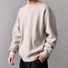 SHIPS any:〈手洗い可能〉ミラノリブ コットンライク クルーネック ニット◇