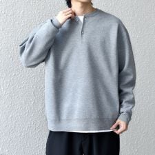 SHIPS any:〈手洗い可能〉ミラノリブ コットンライク ヘンリーネック ニット◇