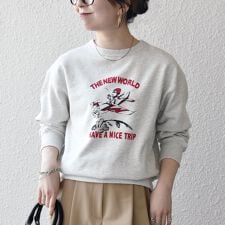 【SHIPS any別注】THE KNiTS:〈洗濯機可能〉ロゴ プリント スウェット 26SS