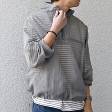 SHIPS any:〈洗濯機可能〉シアー メッシュ ハーフジップ トラック ブルゾン◆