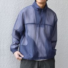 SHIPS any:〈洗濯機可能〉シアー メッシュ ハーフジップ トラック ブルゾン◇
