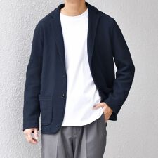 SHIPS any:〈洗濯機可能〉TEXBRID(R) リネン混 タックハニカム ニッティング ジャ