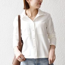 《予約》SHIPS any:〈洗濯機可能〉インレイ リング スナップ ポケット カーディガン