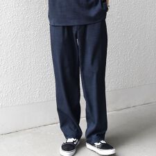 SHIPS any: FUTURE LINEN CANVAS リネンライク セミワイド パンツ◆
