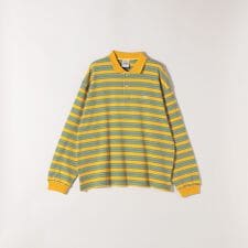 PARROTT CANVAS:〈洗濯機可能〉マルチ ボーダー ロングスリーブ ポロ シャツ