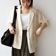 《予約》SHIPS any:〈手洗い可能〉シアー チェック ルーズ テーラード ジャケット