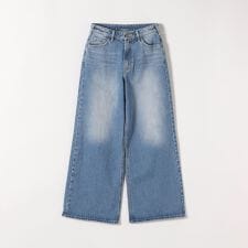 Lee:〈洗濯機可能〉デニム ワイド パンツ