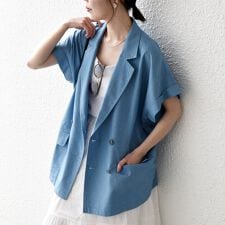 《予約》SHIPS any:〈洗濯機可能〉シャンブレー デニム ロールアップ シャツ ジャケット