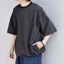 SHIPS any:〈撥水/軽量〉SOLOTEX(R)  シアサッカー スピンドル Tシャツ ◆