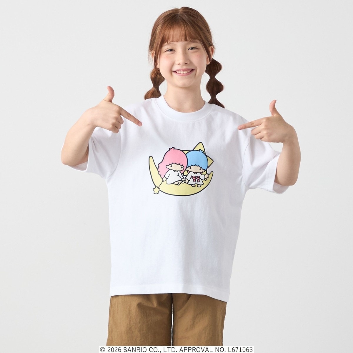 [�}���C]LITTLE TWIN STARS × SHIPS any: ���g���c�C���X�^�[�Y �v�����g TEE/�V�b�v�X �G�j�B�iSHIPS any�j �z���C�g�n