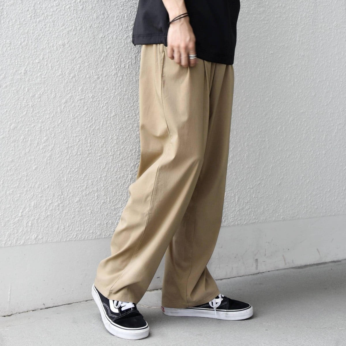 SHIPS any:〈接触冷感〉クール スーパーストレッチ 2タック リラックス