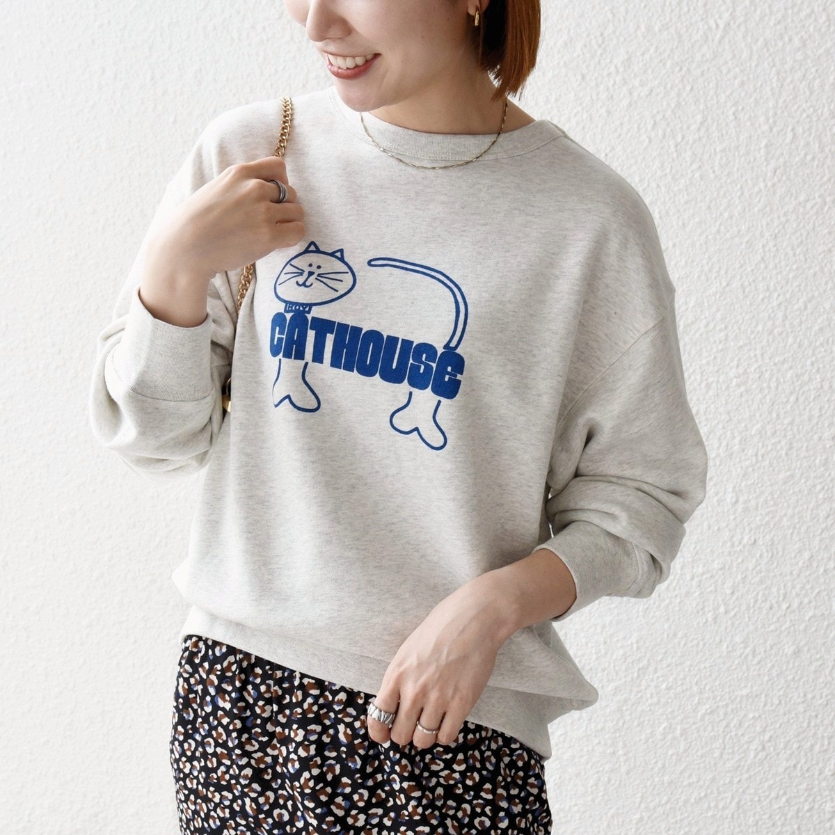 M*i様 Iowa Law プリント 紫 クルーネック スウェット SHIPS any別注】THE KNiTS:〈洗濯機可能〉ロゴ プリント スウェット
