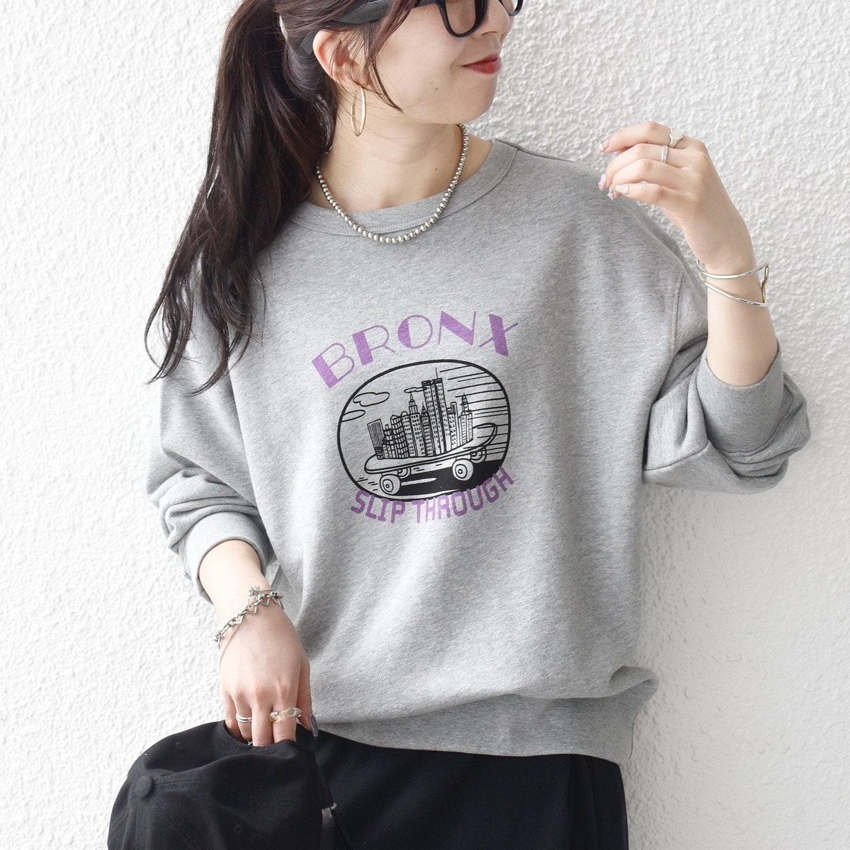 SHIPS any別注】THE KNiTS:〈洗濯機可能〉ロゴ プリント スウェット