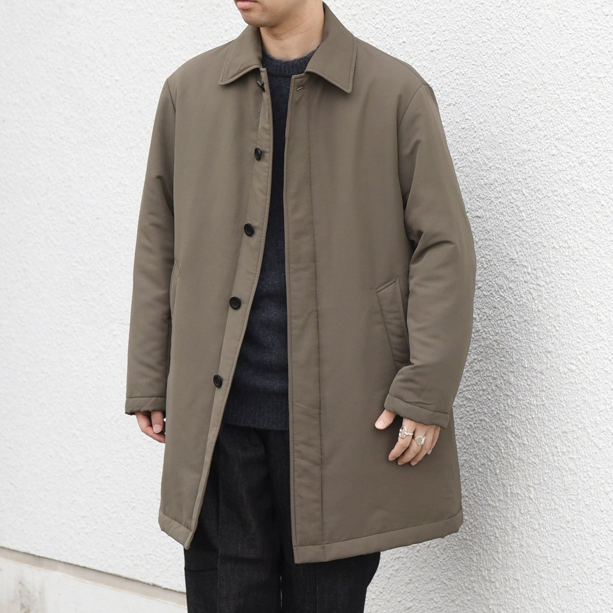 【未使用品】CRESCENT　ハーフノート　中綿コート WEB限定】ミニマル 中綿 ステンカラー コート◇ | シップス エニィ