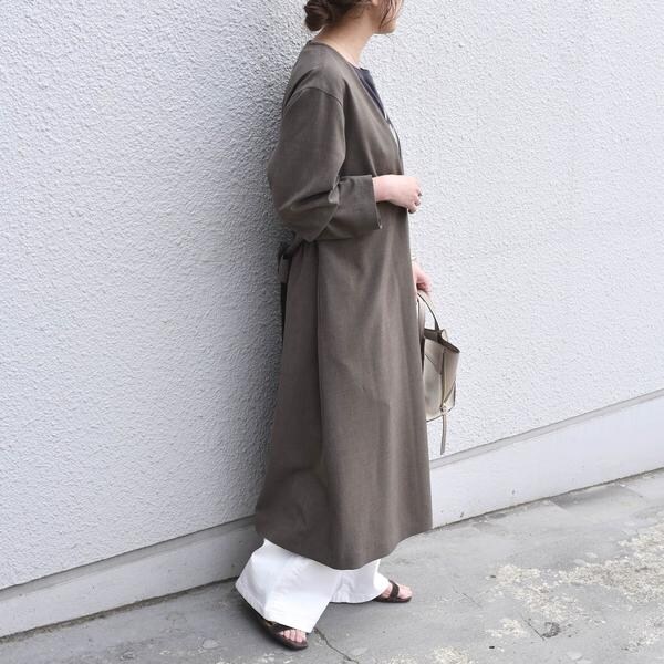 SHIPS any：リネンライクガウンコート | シップス