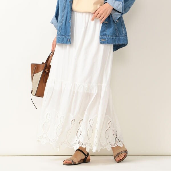 ANNE のカットワーク刺繍スカート SHIPS any：カットワーク刺繍スカート | シップス エニィ
