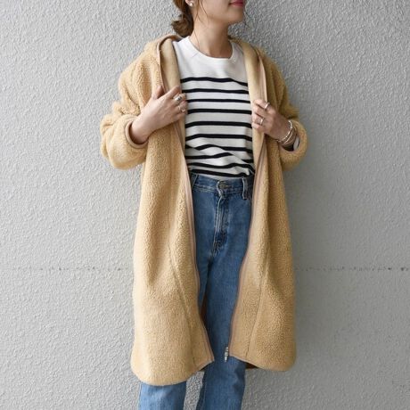 SHIPS any別注】SUNNY SPORTS： ボア ロングコート 