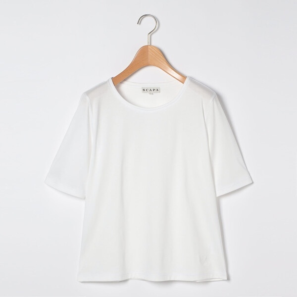 SCAPA / スキャパ クリアスムースノースリーブカットソー クリアスムースノースリーブカットソー｜カットソー｜SCAPA L