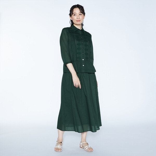 コットンローン七分袖ブラウス | スキャパ(SCAPA) | マルイウェブチャネル