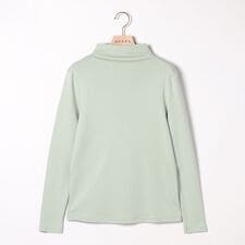 コットンフライスボトルネックカットソー