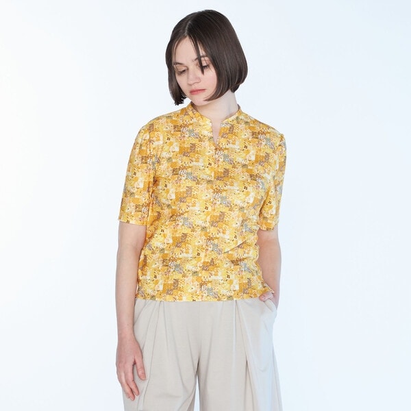 SCAPA / スキャパ Liberty Printジャージカットソー Liberty Printアーカイブ衿付きカットソー | スキャパ(SCAPA