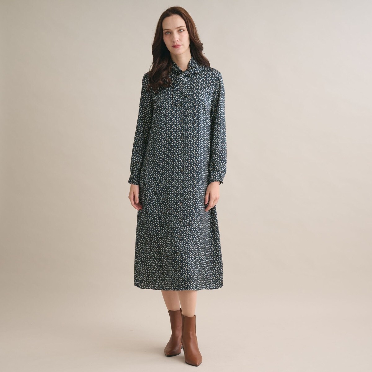 ルーブル‼️美品❗️SCAPA リバティ　シャツワンピース 42 スキャパ(SCAPA) レディース ワンピースドレス の一覧 | マルイウェブ