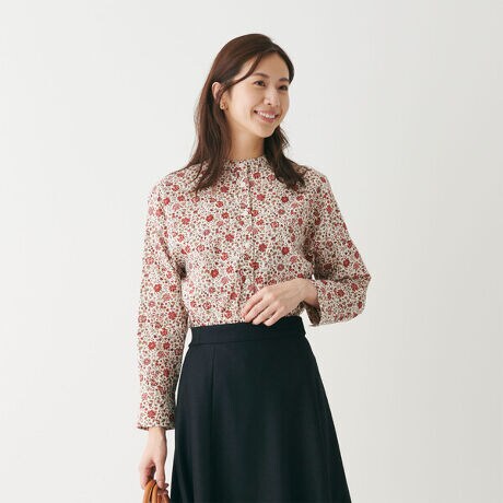 KEITH キース リバティ柄長袖ブラウス シャツ 42 L 花柄 花柄 リバティ 