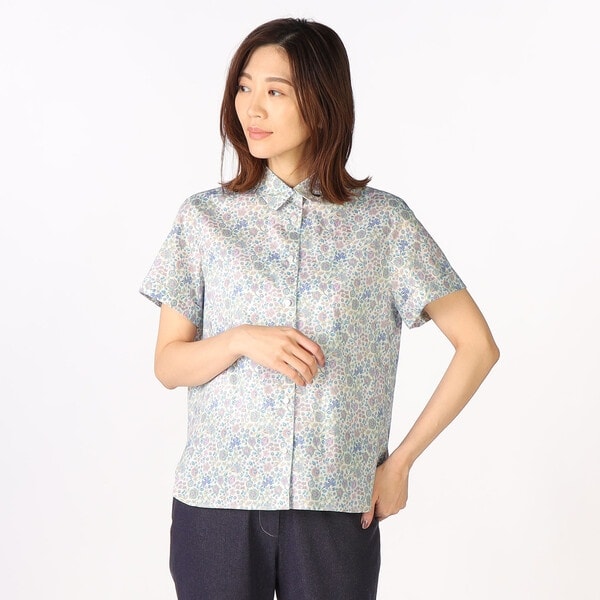 KEITH / キース ＬＩＢＥＲＴＹプリントブルージェムストーンブラウス KEITH｜LIBERTYプリントブルージェムストーンブラウス | Rakuten