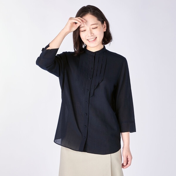 サステナブル】デニムチュニックシェイプシャツ | アダムエロペ