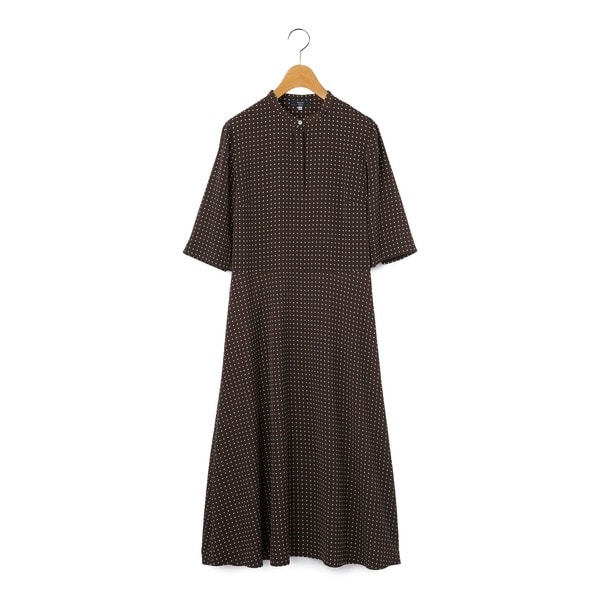 ★キース KEITH ステートハウンドトゥース　ワンピース★yellow⭐︎ Lサイズ】ハウンドトゥースプリントワンピース | キース(KEITH