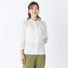 【Lサイズ】ソフトサテンブラウス