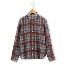 【Lサイズ】オーガンジーキースチェックブラウス