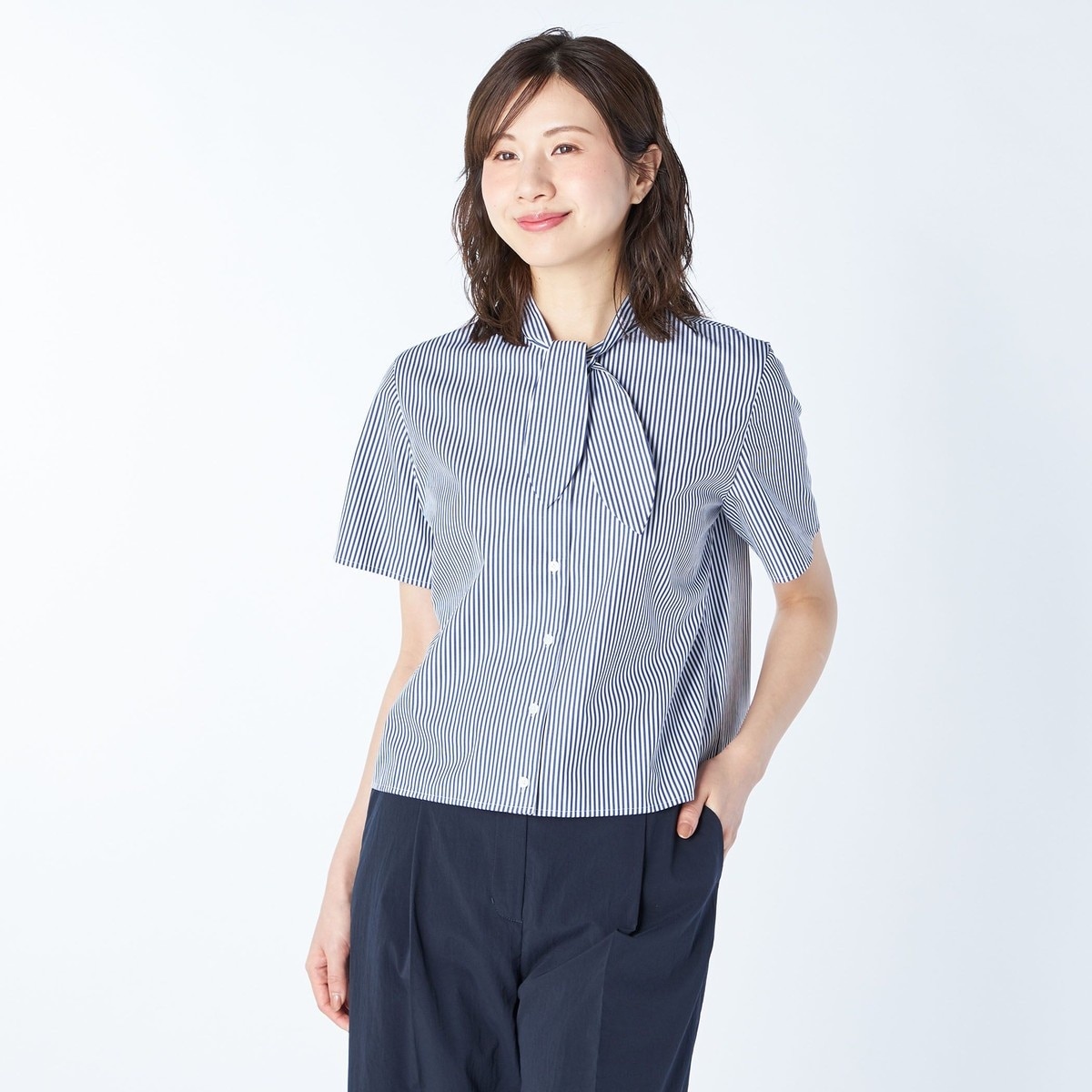 【美品ほぼ新品】 KEITH／キース コードストライプ ブラウス KEITH - 【美品ほぼ新品】 KEITH／キース クラブストライプ ブラウスの