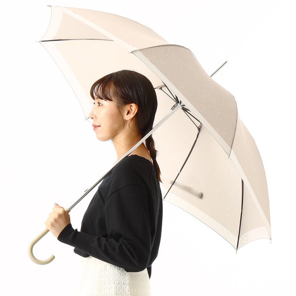 GHERARDINI（ゲラルディーニ）ロゴ柄 ジャンプ式 耐風雨傘（長傘