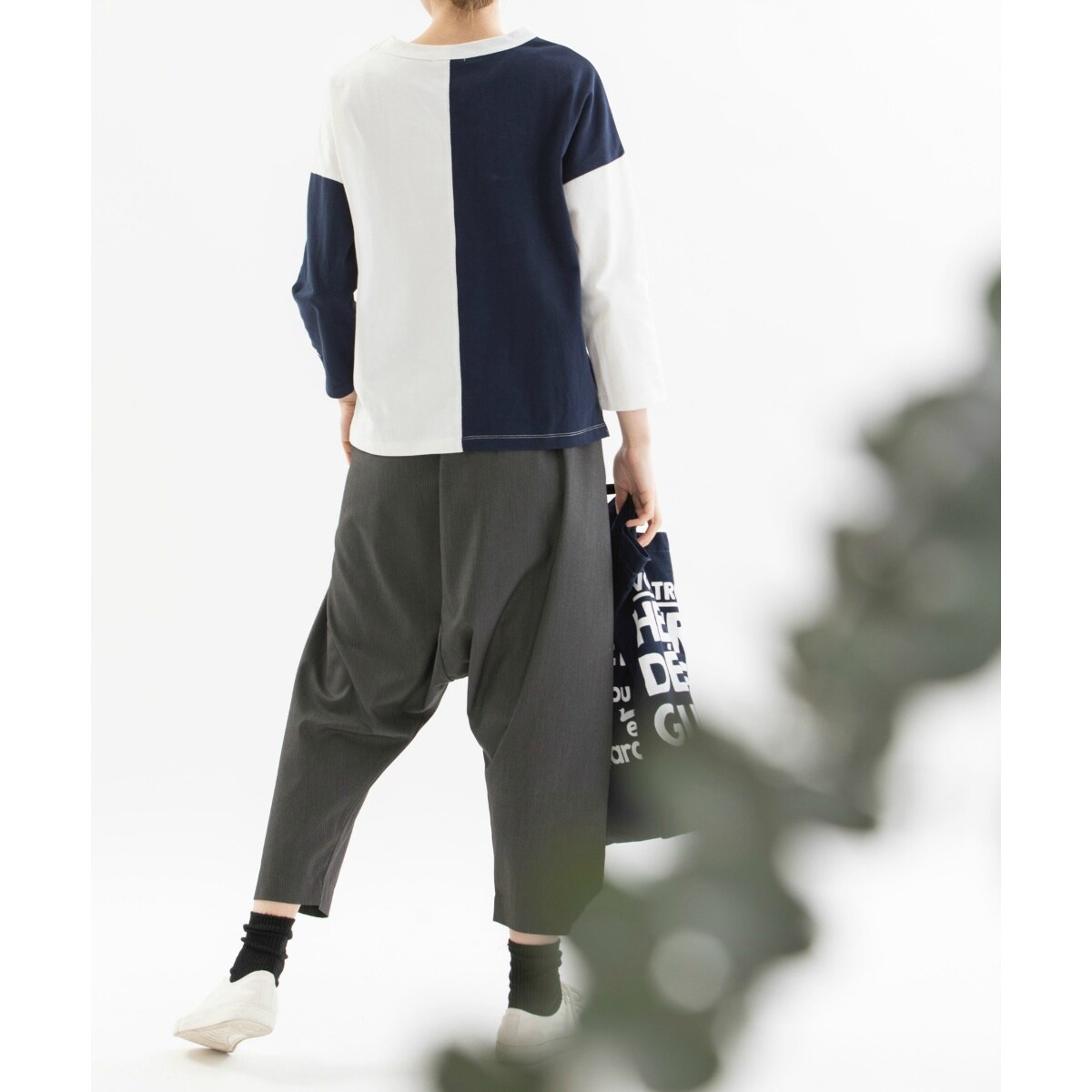 ギャバ 6分丈サルエルパンツ