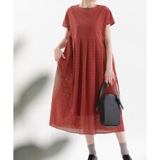 エンブロイダリーレースフレンチスリーブ 2way ワンピース