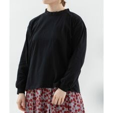 USコットン天竺フリル衿カットソー