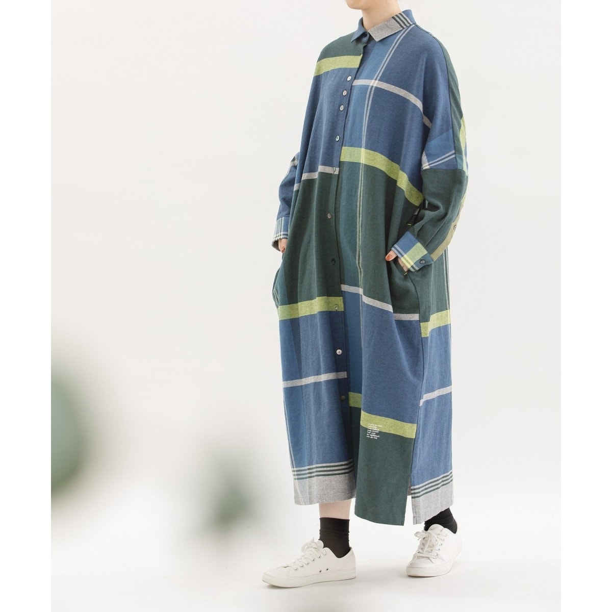 リネンレーヨンライン刺繍2wayワンピース | ノップドゥノッド