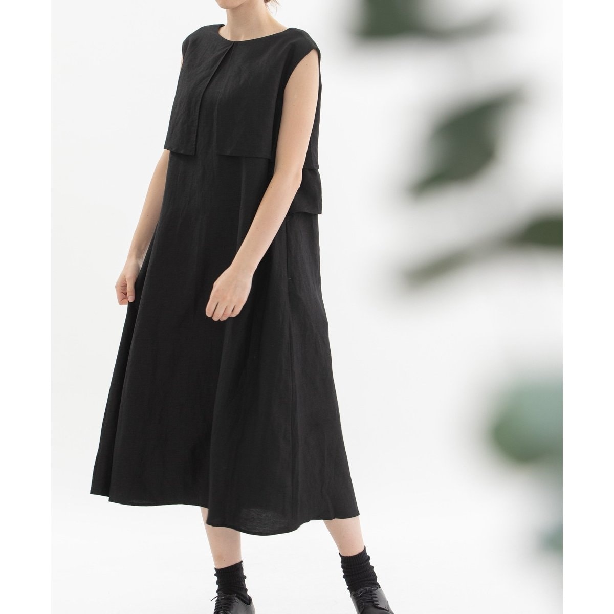 normment リネンコットンVバックワンピース IENA（イエナ）の「【normment/ノーメント】 リネンコットン V