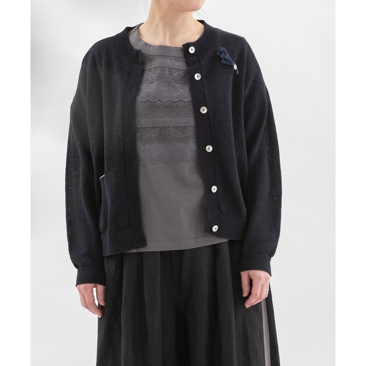 カットジョーゼット ロングカーディガン | ホコモモラ(JOCOMOMOLA