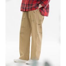 メッセージロゴプリントパンツ