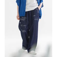 メッセージロゴプリントパンツ