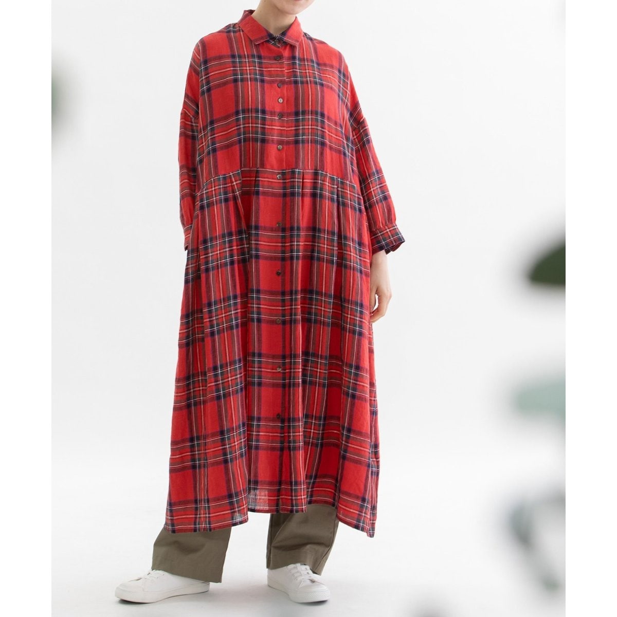 ノップドゥノッド（nop de nod）/リネンタータンウエストタック切り替えワンピース リネンタータンウエストタック切り替えワンピース | ノップドゥノッド