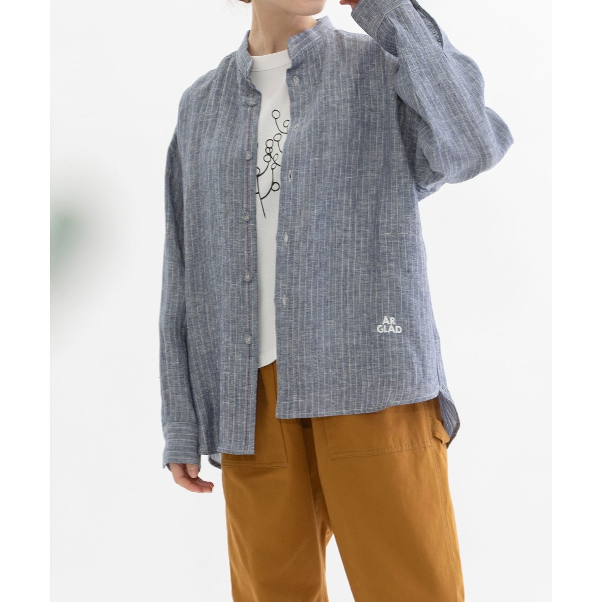 ノップドゥノッド（nop de nod）/リネンバンドカラーシャツ リネンバンドカラーシャツ | ノップドゥノッド(nop de nod) | マルイ