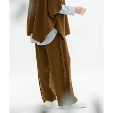 プレーティング総針フリルパンツ