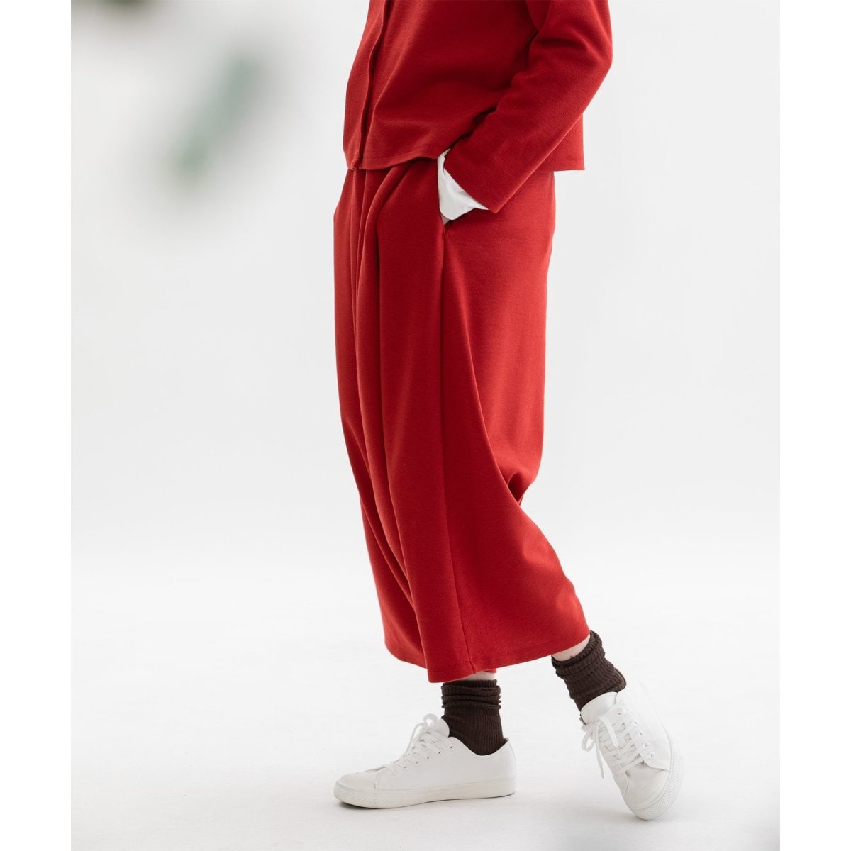 ノップドゥノッド（nop de nod）/アクリルウールポンチサルエルパンツ アクリルウールポンチサルエルパンツ | ノップドゥノッド(nop de nod