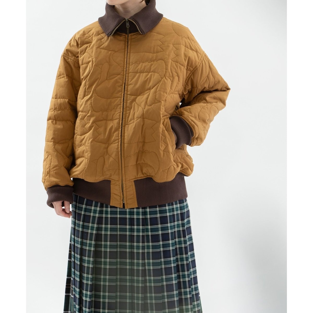 ノップドゥノッド（nop de nod）/スワンキルティングリバーシブルブルゾン スワンキルティングリバーシブルブルゾン | ノップドゥノッド(nop de