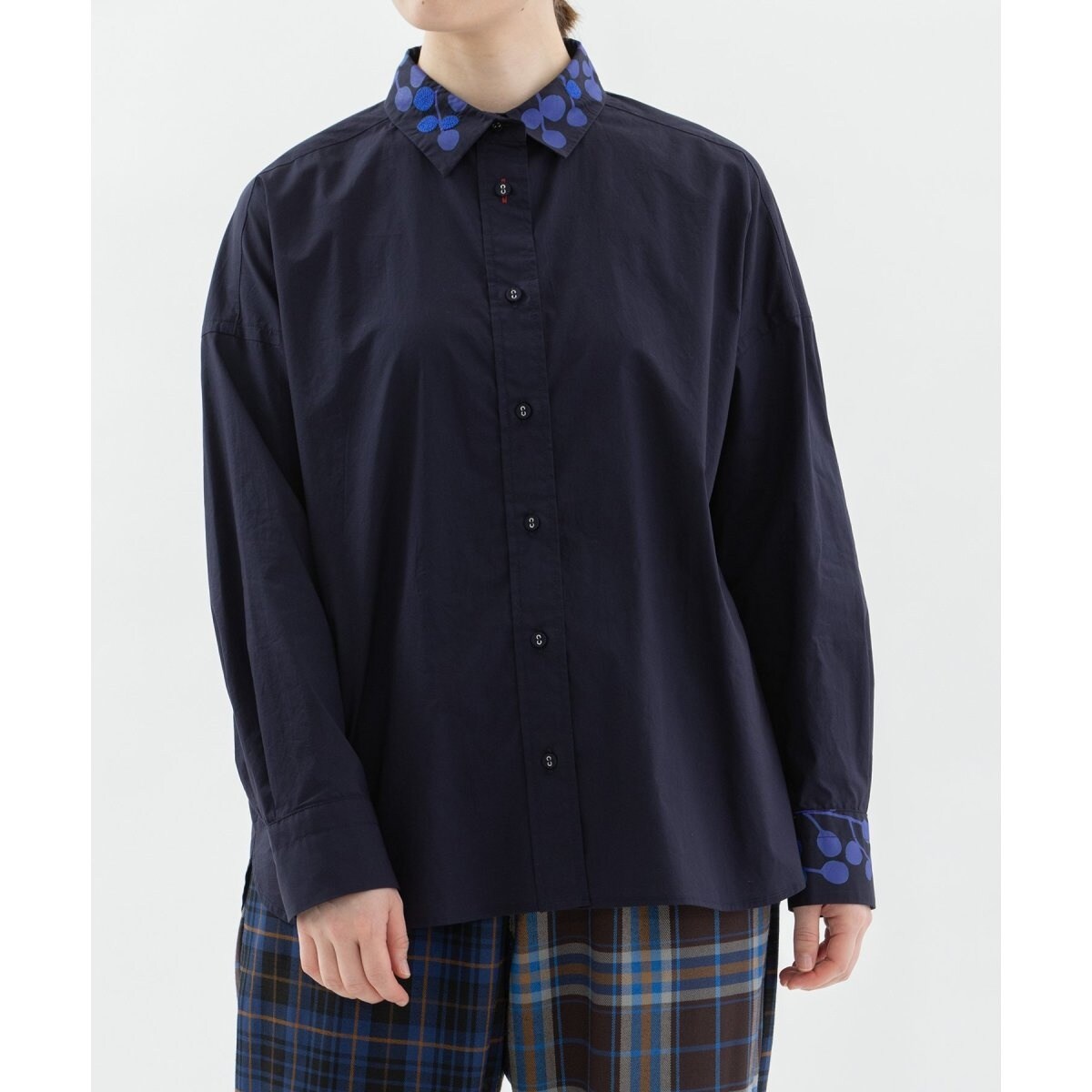 ノップドゥノッド（nop de nod）/タイプライタープリント衿シャツ タイプライタープリント衿シャツ | ノップドゥノッド(nop de nod